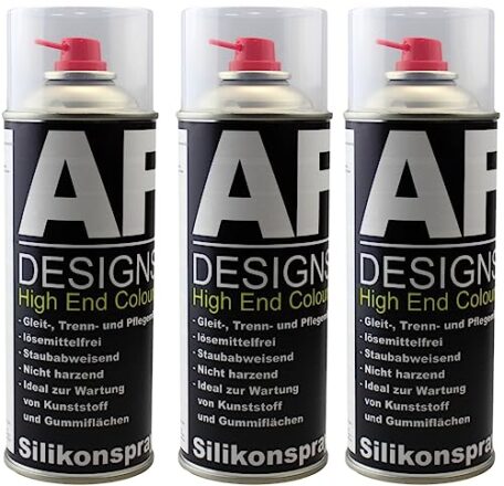 Alex Flittner Designs Silikonspray Schmiermittel 3x400ml Schmierstoff Kunststoff Gummipflege  
